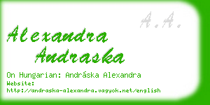alexandra andraska business card